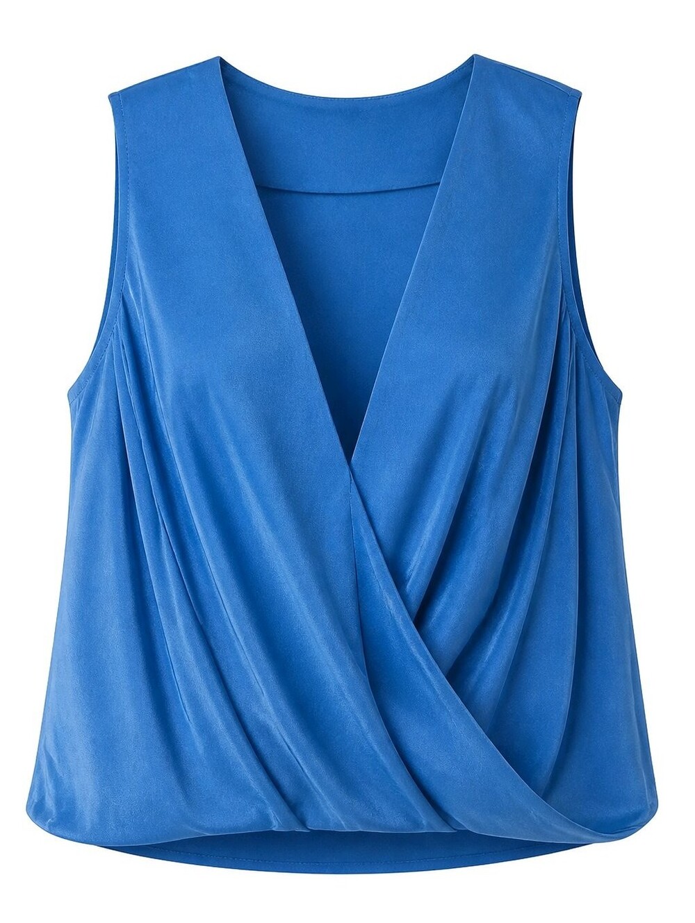 Greylin M Medium Vibrant Blue Sleeveless Surplice V-Neck Camisole
